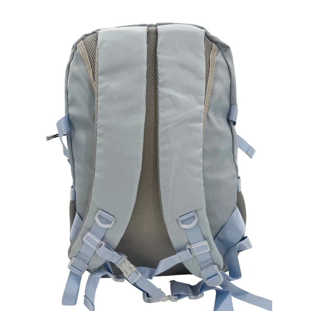Light Blue Tactical USB Charging Backpack Brown Croc Accents Gold‎ Hardware 1091